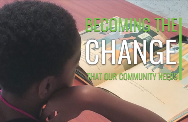 Kid at Peacemakers reading a book - Becoming the change that our community needs